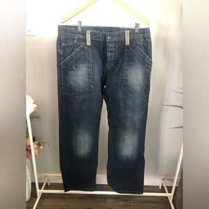 Jack & Jones Men's Washed Blue Straight Jeans